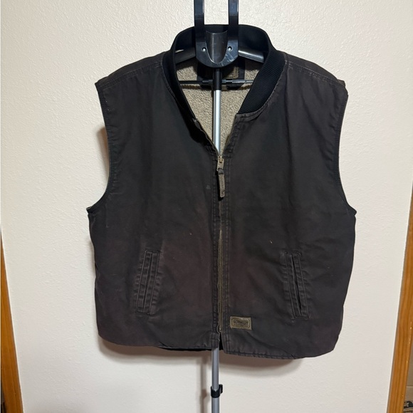 Schmidt Workwear Other - Men's Dark Brown Vest with Ribbed Collar